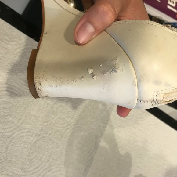 Vince Camuto White Wedges (Extremely worn) - Picture 5 of 9